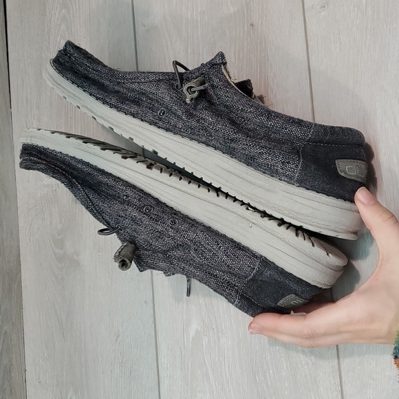 Hey Dude Mens Wally Woven Carbone Loafer Slip on shoes sz 13 - Picture 8 of 12